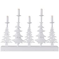EMOS LED svícen – vánoční stromy se svíčkami, 24 cm, 2x AA, vnitřní, teplá bílá, časovač - Electric Christmas Candlestick