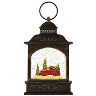 EMOS LED decoration - Christmas lantern with car, 21 cm, 3x AA, indoor, warm white, timer - Lantern