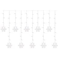 EMOS LED karácsonyi függöny - hópelyhek, 135x 50cm, beltéri, hideg fehér - Karácsonyi világítás