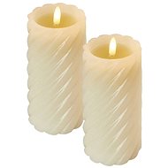 EMOS LED decoration - wax candle, 17 cm, 2x AAA, indoor, warm white, timer, 2 pcs - LED Candle