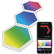 EMOS GoSmart LED Hexagon, Expansion Kit, 3 parts, 1.8 W, RGBIC dimmable, Wi-Fi - Modular Light