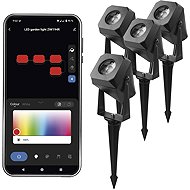 EMOS GoSmart LED spotlights, starter kit, 4 parts, 7 W, RGBIC dimmable, Wi-Fi - Garden Lighting