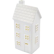 EMOS LED ceramic house, 16 cm, 1x CR2032, indoor, warm white, timer - Christmas Lights