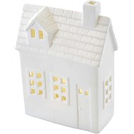 EMOS LED ceramic house, 18 cm, 1x CR2032, indoor, warm white, timer - Christmas Lights