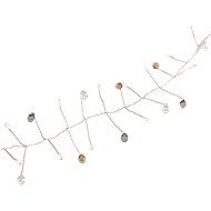 EMOS LED garland - rhinestones, 1,2 m, 3x AA, indoor, warm white, timer - Garland