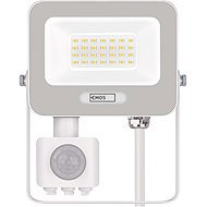 EMOS GLARO with motion sensor, 20 W, white, IP54, 2000 lm, neutral white - LED Reflector