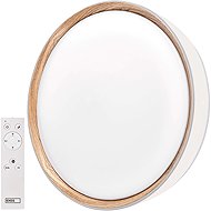 EMOS ILVI přisazené, kruhové 30 W, stmív. se změnou CCT, bílé/dřevo - LED Light