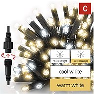 EMOS Premium LED Connecting Chain, Twinkling Black, 10m, Outdoor, Warm/Cool White - Light Chain