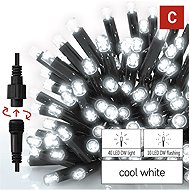 EMOS Premium LED Connecting Chain Flashing Black, 10m, Outdoor and Indoor, Cold White - Light Chain