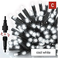 EMOS Premium LED Connecting Chain Black – Icicles, 3m, Outdoor, Cold White - Light Chain