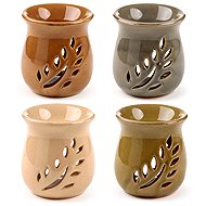 Empt Ceramic aromatherapy lamp with leaf cutout - mix of colours - Aroma Lamp