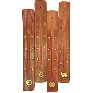 Empt Wooden holder for incense sticks - mix of patterns - Incense Holder