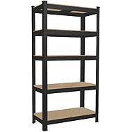 EMPT Metal shelf rack, 180 × 90 × 40 cm, black - Shelving Unit