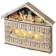 EMOS LED Advent Calendar, 19x40cm, 2x AA, Indoor, Warm White - Christmas Lights