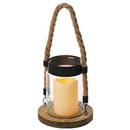 EMOS LED Decoration - Lantern Glass and Wood, 3 × AAA, Vintage - Lantern