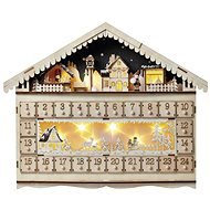 EMOS LED wooden advent calendar, 40x50 cm, 2x AA, indoor, warm white, timer - Advent Calendar