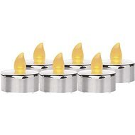 EMOS LED decoration - 6x tea light silver, 6x CR2032, indoor, vintage - LED Candle