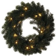 EMOS LED Christmas wreath, 40 cm, 2x AA, indoor, warm white, timer - Christmas Lights