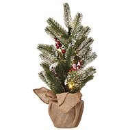 EMOS LED karácsonyfa, havas, 52 cm, 3x AA, beltéri, meleg fehér, időzítő - Műfenyő