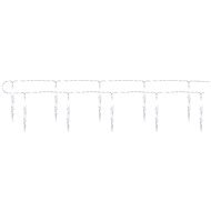 EMOS LED Christmas garland - 10x icicle, 1,35 m, 2x AA, indoor, cold white, timer - Christmas Lights