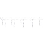 EMOS LED Christmas garland - 10x icicle, 1,35 m, 2x AA, indoor, cold white, timer - Christmas Lights