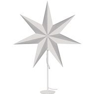 EMOS - Svietnik na žiarovku E14 s papierovou hviezdou biely, 67 × 45 cm, vnútorný - Elektrický vianočný svietnik