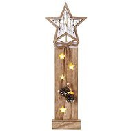 EMOS LED Holzdekoration - Sterne, 48 cm, 2x AA, innen, warmweiß, Timer - Weihnachtsbeleuchtung