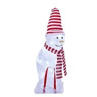 EMOS LED Christmas snowman with hat and scarf, 46 cm, indoor and outdoor, cold white - Christmas Lights