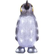EMOS LED dekorace – svítící tučňák, 35 cm, venkovní i vnitřní, studená bílá, časovač - Vianočné osvetlenie
