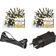 EMOS Standard Christmas Chain Lights Warm/Cool White 2 × 10m + 10m Cable + Power Supply - Kit
