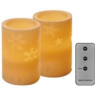 EMOS LED decoration - 2x wax candle, 12,5 cm, 2x 2x AA, remote control, timer - LED Candle