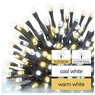 EMOS LED vianočná reťaz blikajúca, 12 m, vonkajšia aj vnútorná, teplá/studená biela, časovač - Svetelná reťaz