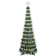EMOS LED karácsonyfa fényfüzérrel és csillaggal, 1,8 m, beltéri, RGB, távirányító, időzítő - Műfenyő