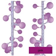 EMOS LED Light Cherry Chain - Balls 2,5cm, 4m, Indoor and Outdoor, Pink, Timer - Light Chain