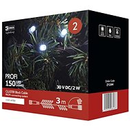 EMOS Profi LED Connecting Chain Black - Cluster, 3m, Cold White - Christmas Chain