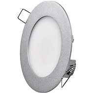 EMOS LED Panel, 120mm, Round Built-In, Silver, 6W, Neutral White - LED Panel