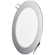 EMOS LED Panel, 175mm, Round, Built-In, Silver, 12W, Neutral White - LED Panel