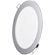 EMOS LED Panel, 225mm, Round, Built-In, Silver, 18W, Neutral White - LED Panel