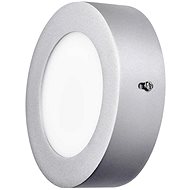 EMOS LED Panel, 120mm, Round, Surface-Mounted, Silver, 6W, Neutral White - LED Panel