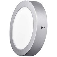 EMOS LED Panel 170mm, Round, Surface-Mounted, Silver, 12W, Neutral White - LED Panel