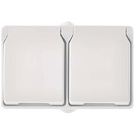 EMOS Double Wall Socket, White, IP44 - Socket