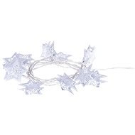 EEMOS LED füzér- fehér csillagok, 3xAA, meleg fehér, időzítő - Karácsonyi világítás