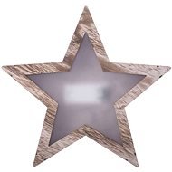 EMOS LED decoration - star 3D wooden, 2 x AA, warm white - Christmas Lights