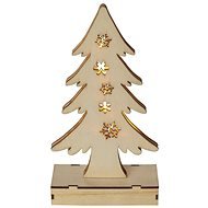 EMOS LED Weihnachtsbaum aus Holz, 2 × AA, warmweiß, Timer - Weihnachtsbeleuchtung
