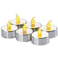 EMOS LED Christmas Decorations - Candle, Tea, Silver, 6 × CR2032 - LED Candle
