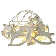 LED Christmas Garland - Horses, 2x AA, Warm White, Timer - Christmas Lights