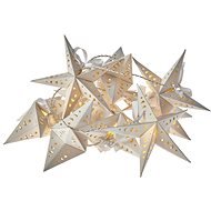 LED Weihnachtsgirlande - Sterne, 2x AA, warmweiß, Timer - Weihnachtsbeleuchtung