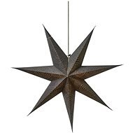 LED Karácsonyi csillag, papír, ezüst, 75 cm - Világító csillag