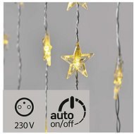 LED Weihnachtslichtervorhang - Sterne - 120 cm x 90 cm - für den Außenbereich - warmweiß - Timer - Weihnachtskette