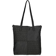 Enrico Benetti Sicily Leather Shoulder Bag, Black - Handbag